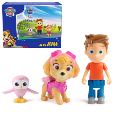 PAW Patrol Skye & Alex Porter Figure Pack with Lil Hootie Toy Figure, Kids Toys for Boys & Girls Ages 3 and Up