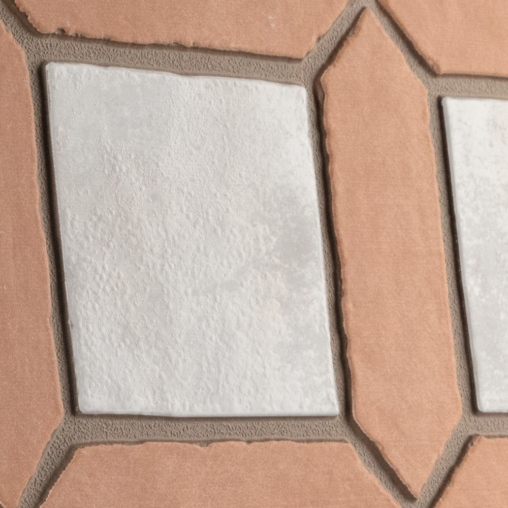 Picket Arendel Terra with White Square 14-5/8 in. x 22-1/2 in. Porcelain Floor and Wall Tile