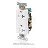 Decora® Plus Duplex Receptacle, Tamper-Resistant, 20A, 125V, 2P3W, NEMA 5-20R, Smooth Face, Self-Grounding, Ivory