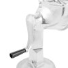 King Kutter™ manual food processor with suction cup base and shredder-cut, string-cut, and thin-slice-cut cones