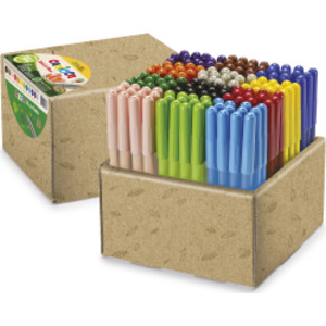 Eco Family Joy Fine Tip Felt Tip Washable Pens School Box - 144 Pieces