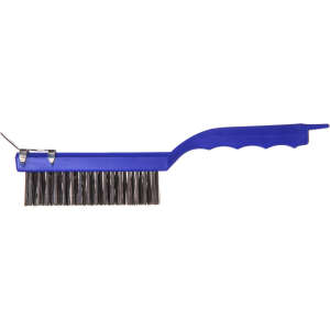 Carlisle, Sparta, 5.5in, Scratch Brush and Scraper, Steel Bristles, Blue