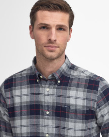 Kyeloch Tailored Long-Sleeved Shirt Blue Granite