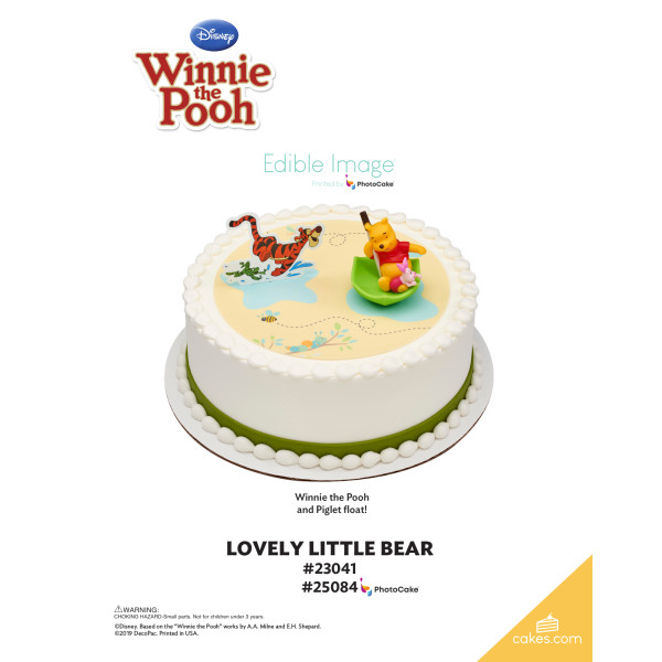 Winnie the Pooh Lovely Little Bear The Magic of Cakes® PhotoCake® Enhanced Round Background Page