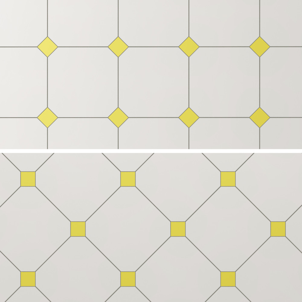 Vaudeville Octagon Nacar with Taco Lima 7-7/8 in. x 7-7/8 in. Porcelain Floor and Wall Tile