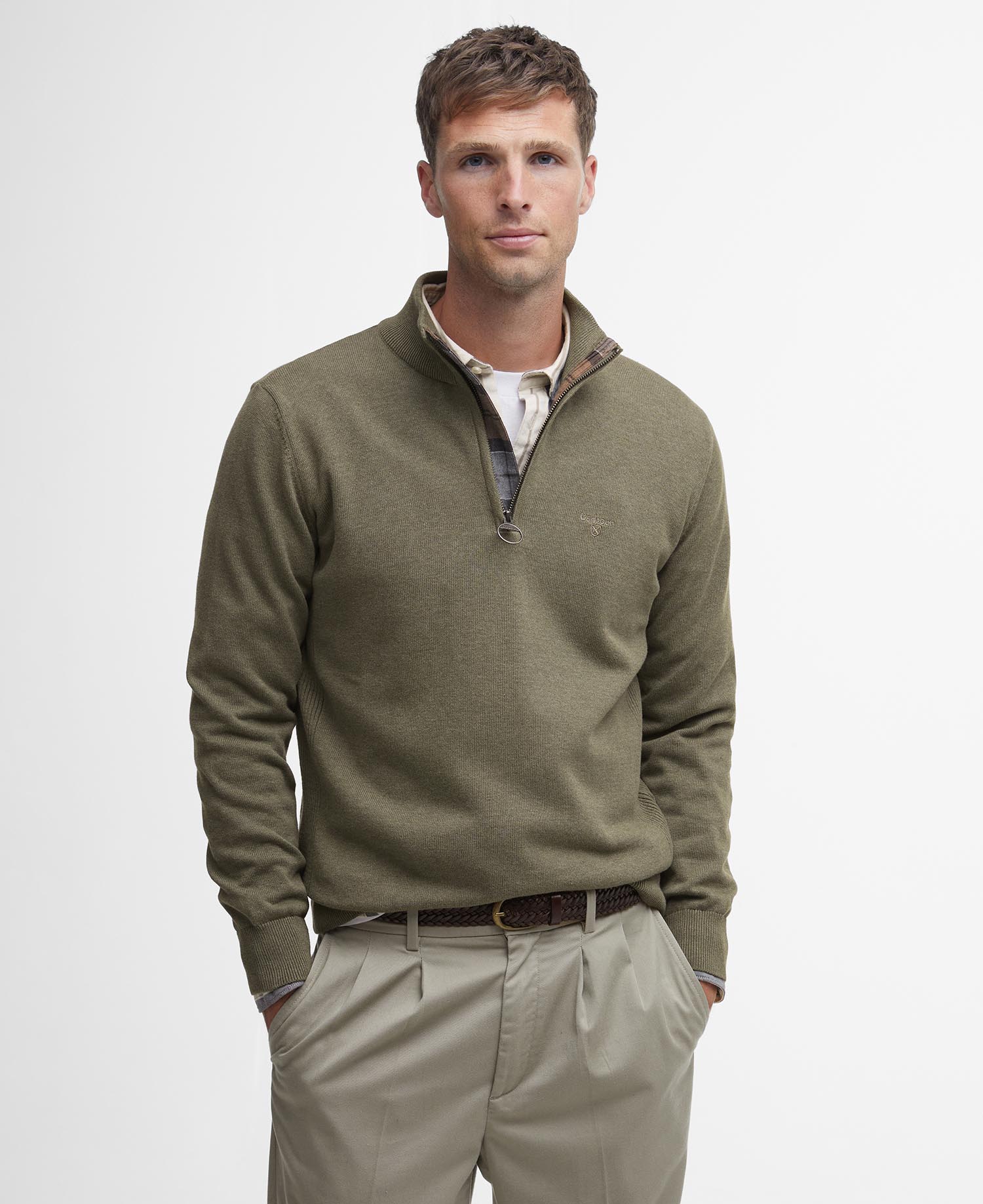 Pullover Cotton Half Zip image number 0
