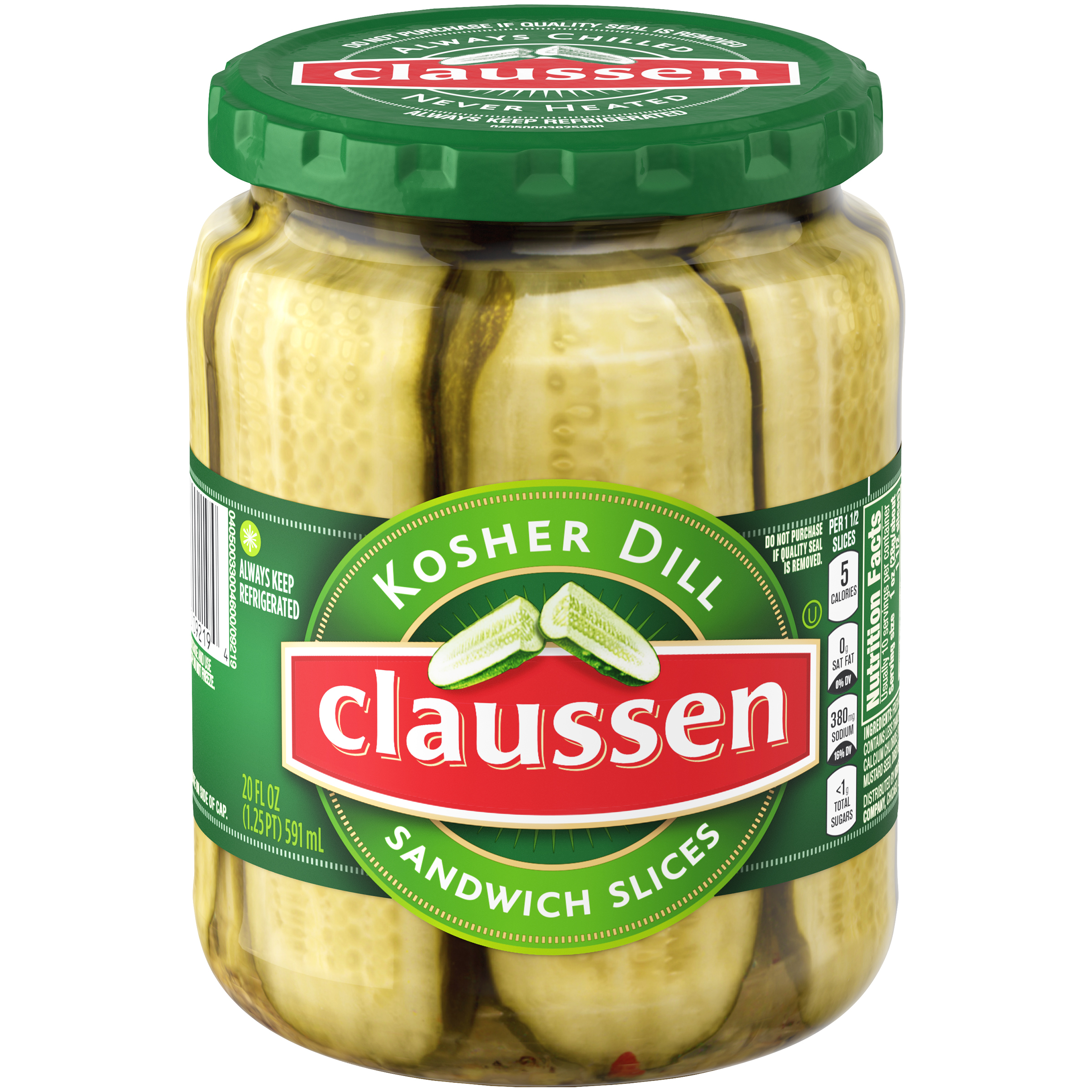 Kosher Dill Pickle Sandwich Slices