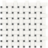 Studio Anthracite 12×12 Basketweave Mosaic Matte