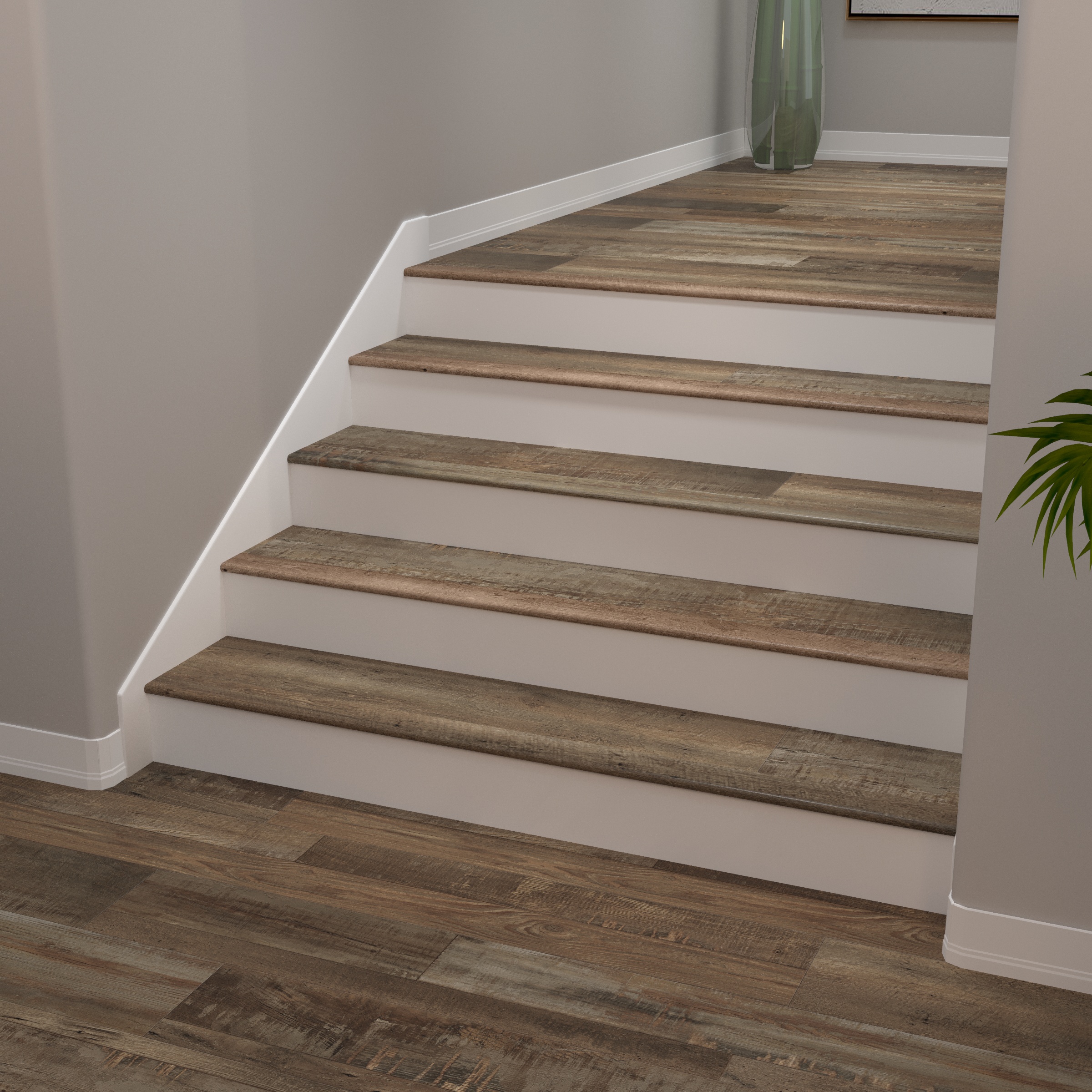 Redefined Pine Cali Vinyl Stair Nosing Flush Classic view 2