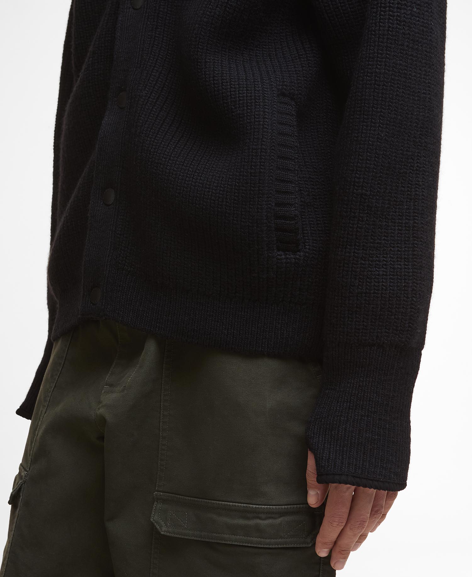 Cardigan con cappuccio lavorato a maglia Middens image number 4