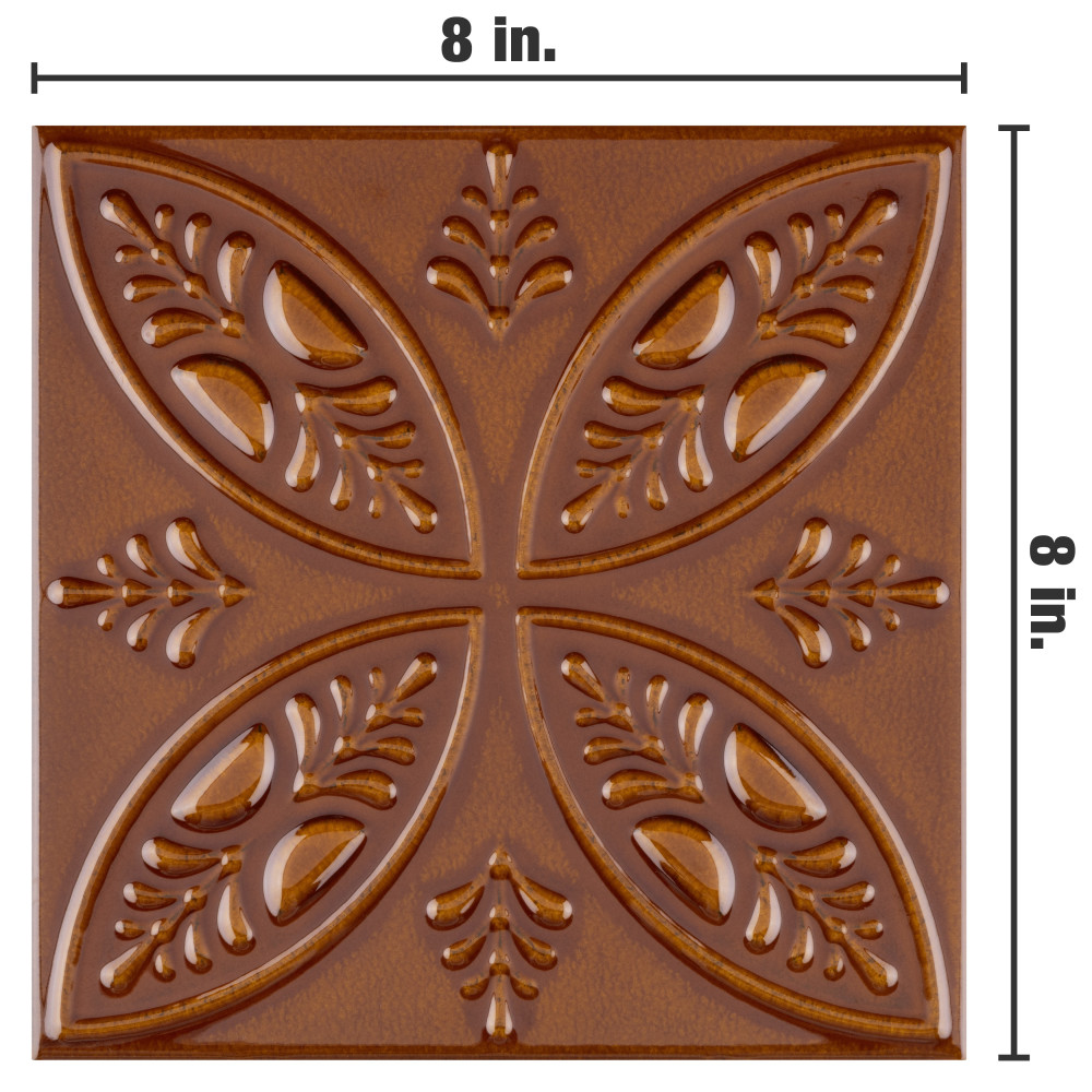 Trend Ambar 8 in. x 8 in. Ceramic Wall Tile