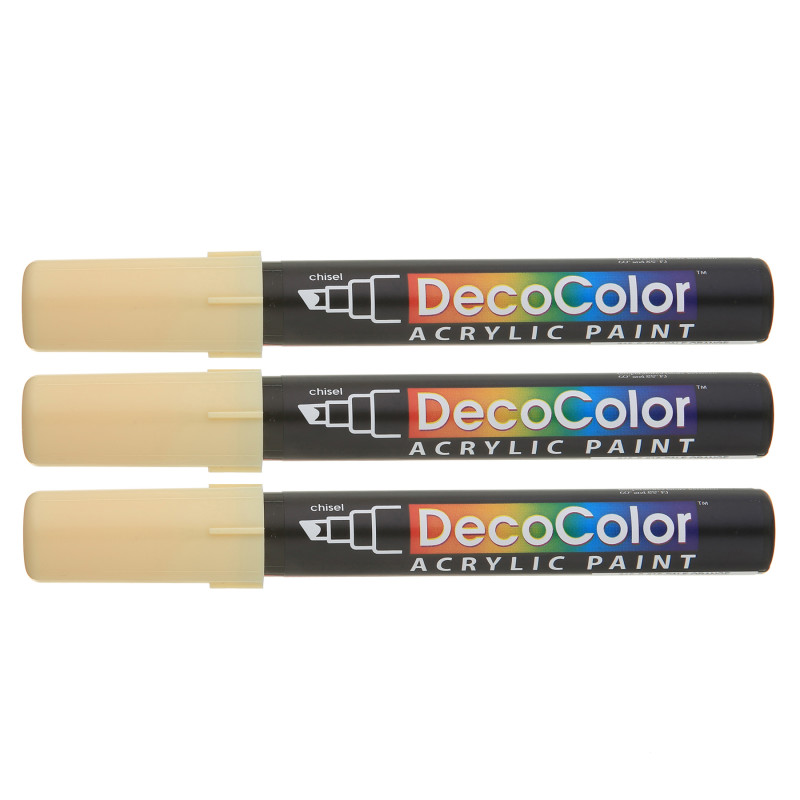 DecoColor® Acrylic Paint Marker, 315-S, Chisel Tip, Pale Orange #16, Set of 3