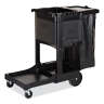 Rubbermaid Commercial, Executive, Janitorial Cleaning Cart, Traditional, Black