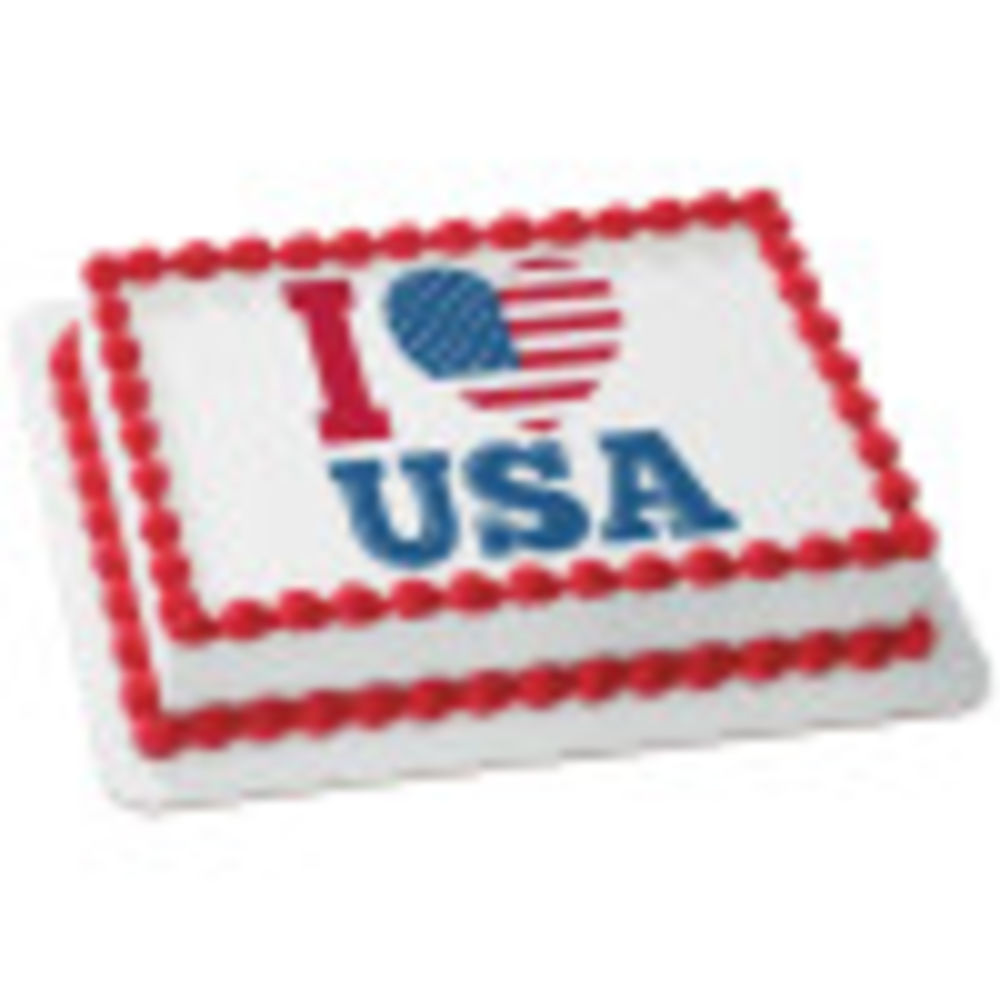 Image Cake Celebrate America I Love USA