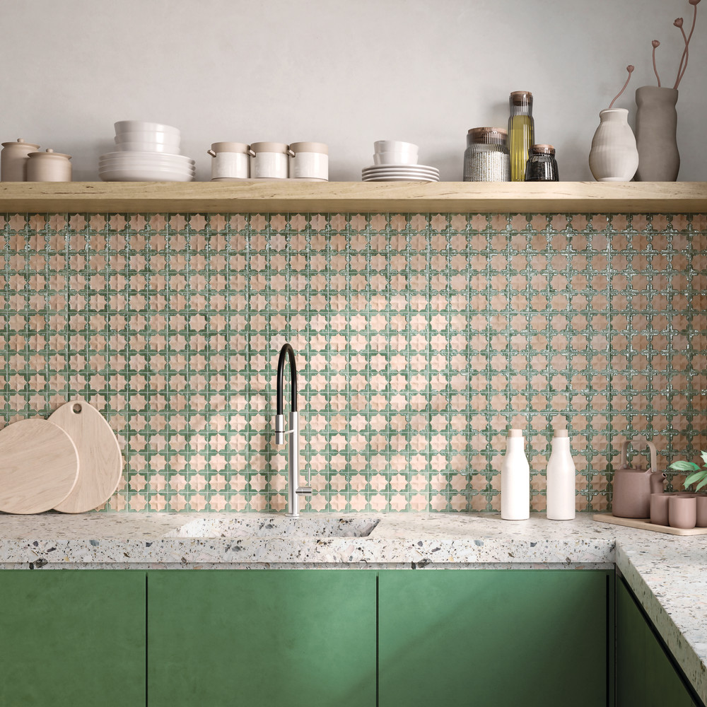 Tetuan Astre Cotto Emerald 12-1/8 in. x 21-7/8 in. Porcelain Wall Tile