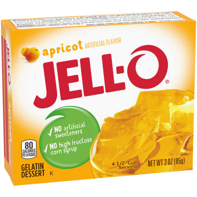Jell-O Apricot Gelatin Dessert, 3 oz Box