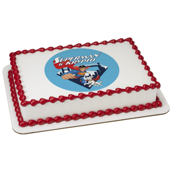 Superman™ and Krypto PhotoCake® Edible Image®