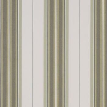 Vertical-striped wallpaper with alternating beige, olive, and gray bands — covering a flat wall surface — evenly lit, neutral-toned interior surface with no furniture or window visible.