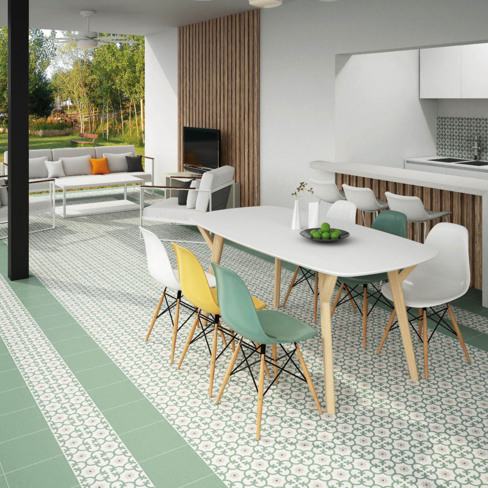 Daria Kale 9-3/4 in. x 9-3/4 in. Porcelain Floor and Wall Tile