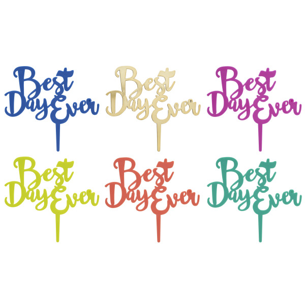 Best Day Ever Assortment Plastic Candle Holder