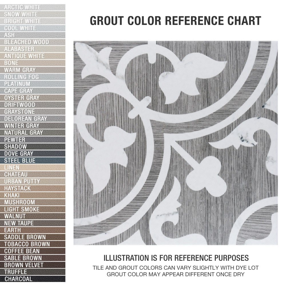 Llama Arte Loire Verso Silver Smoke 9-3/4 in. x 9-3/4 in. Porcelain Floor and Wall Tile