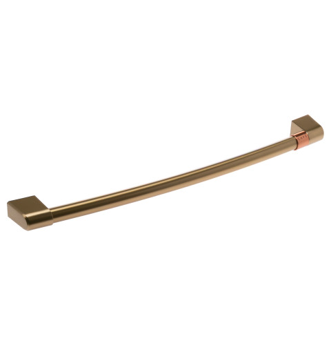 DRAWER HANDLE W/ CAFE BAND - BRUSHED BRASS