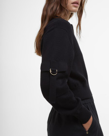 Priya Knitted Bomber Jacket Classic Black