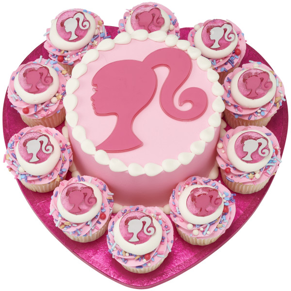 12" Heart Pink Foil Cake Board