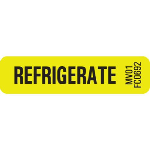 PDC Healthcare LABEL, REFRIGERATE 1 1/4X5/16 FL CHAR 7 (760/RL)