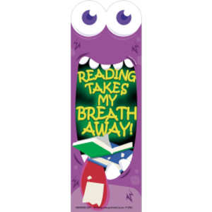 Reading Takes My Breath Away Monster Breath Scented Bookmarks, Pack of 24