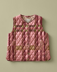 Barbour FARM Rio Fernanda Liner Pink Tartan/Beige Heart Print