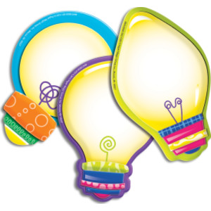 Color My World Light Bulbs Assorted Paper Cut Outs, Pack of 36