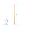 Boardwalk, Spring Grip Metal Head Wooden Mop Handle, 60", Natural