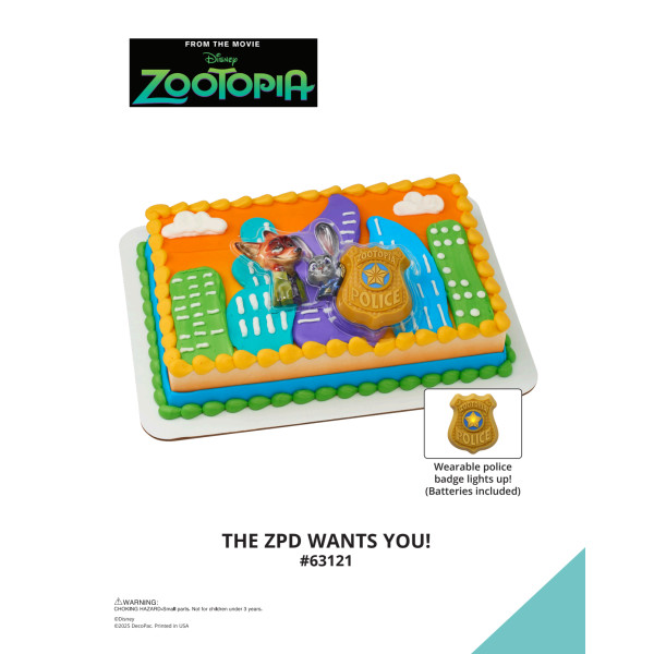 Disney's Zootopia The ZPD wants you! The Magic of Cakes® Icing Only Page