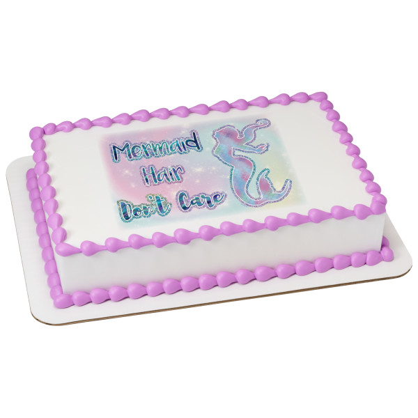 Mermaid Hair Don't Care PhotoCake® Edible Image®