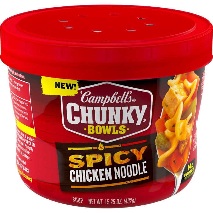 Spicy Chicken Noodle Soup Microwavable Bowl