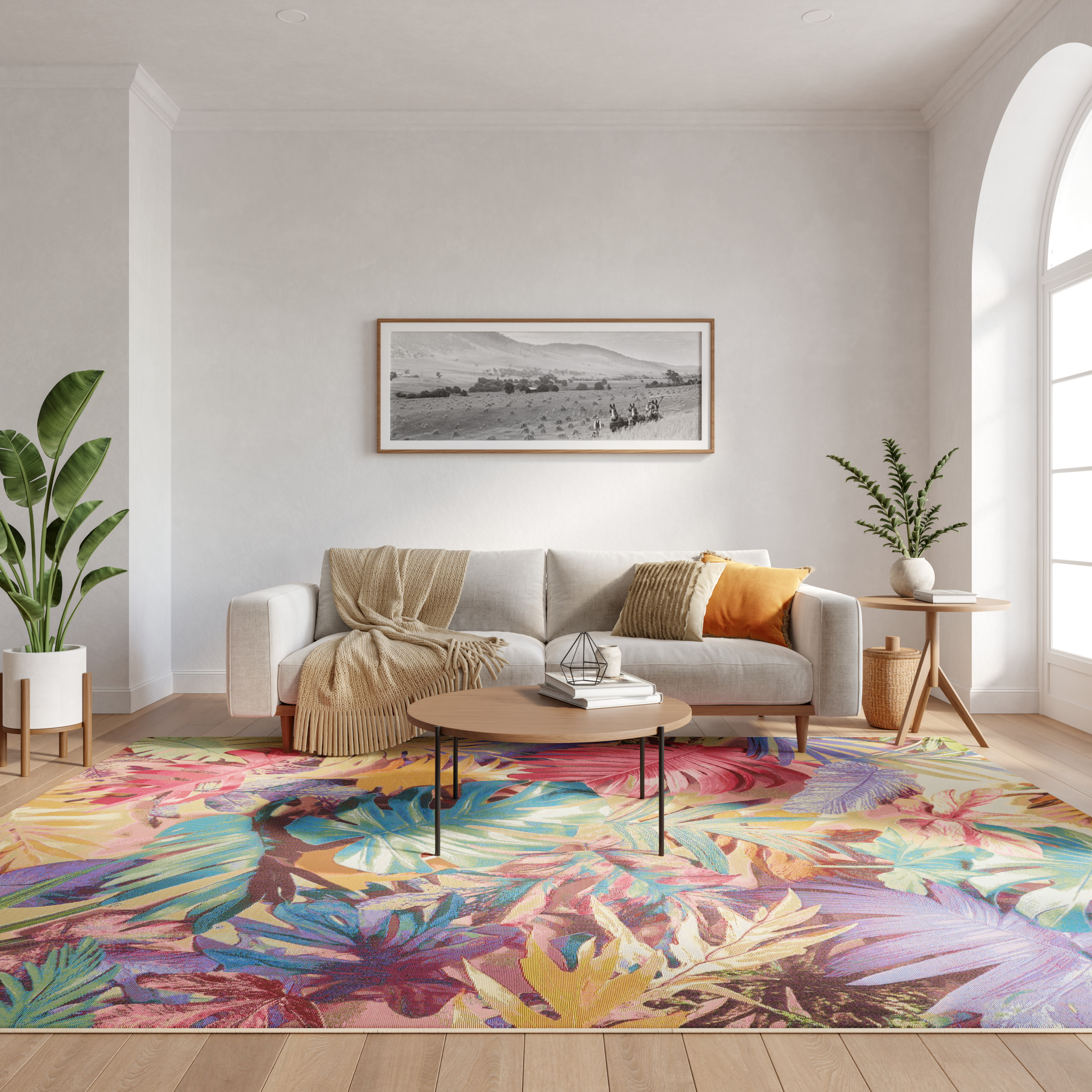 Nourison Color Splash 7'10" x 9'10" Multicolor Tropical Rug