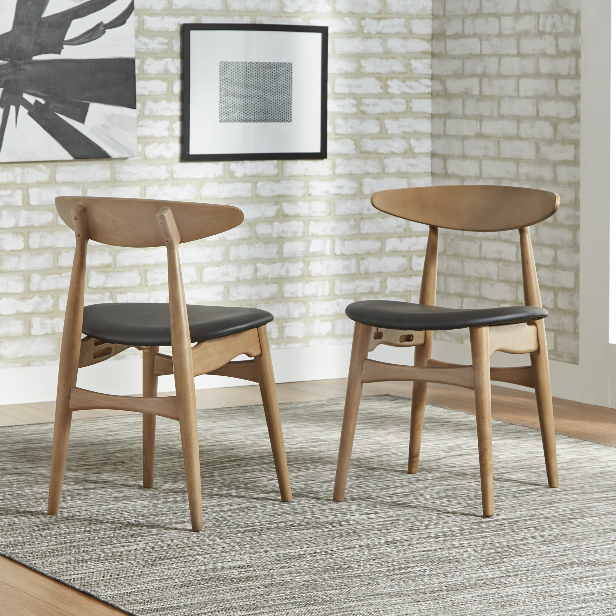 Mid-Century Tapered Dining Chairs (Set of 2)