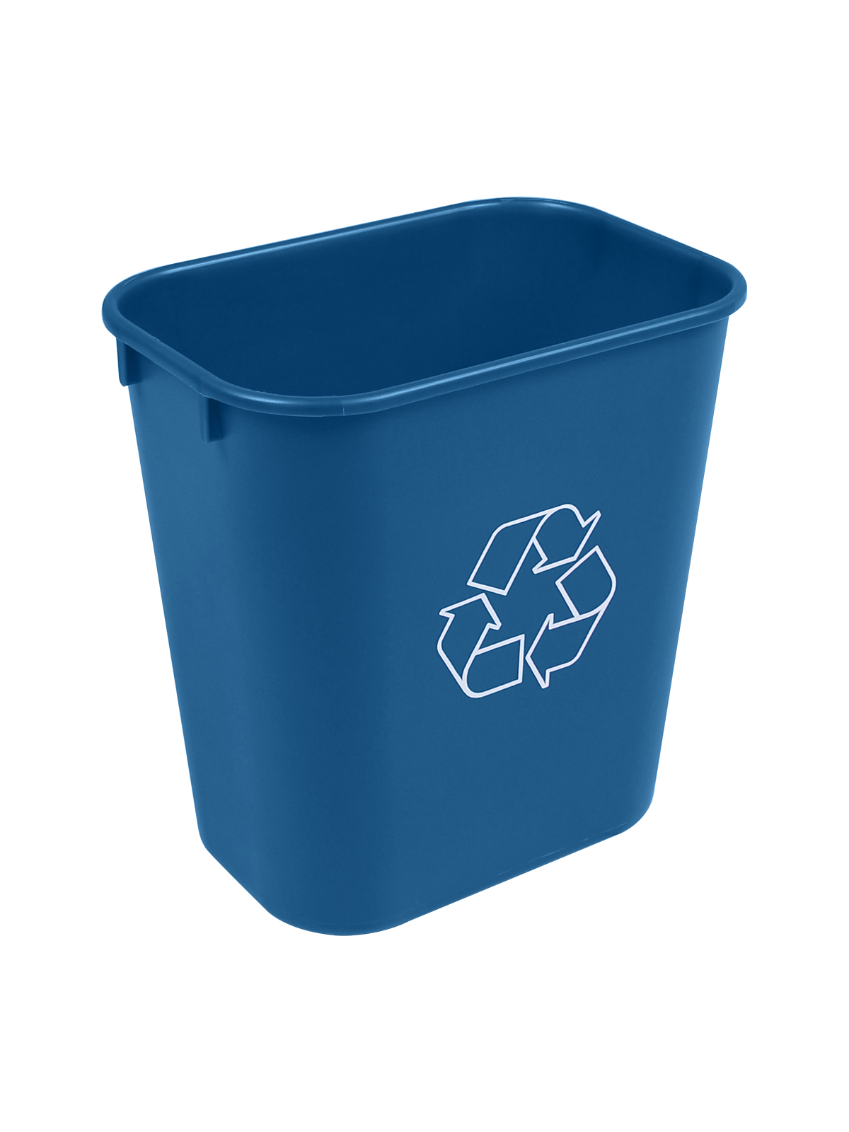 RECYCLING & WASTE BASKET – Single – Body – 14 Q – Mobius Loop – Royal Blue PCR