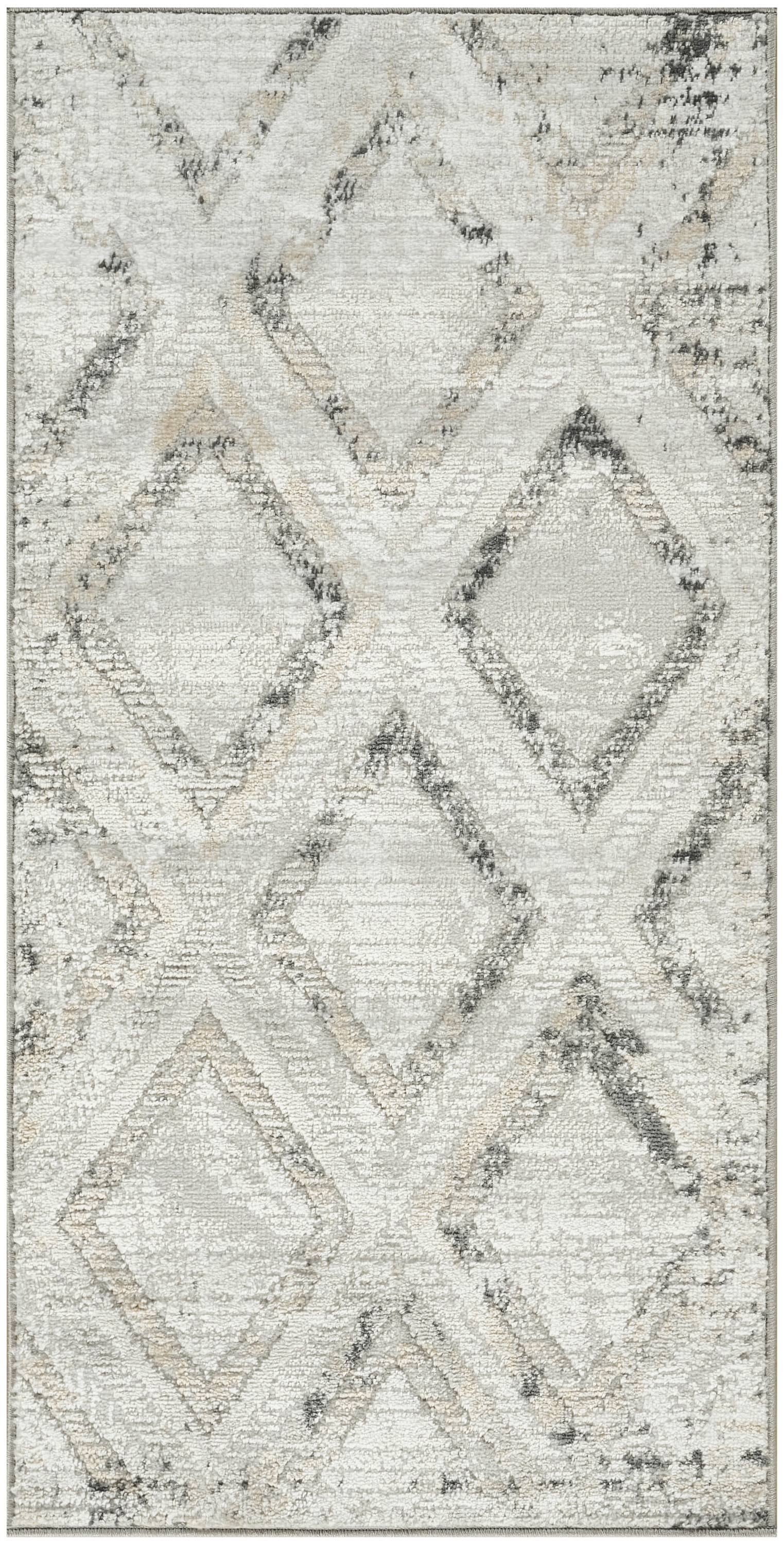 Nourison Dekor 2' x 4' Grey Charcoal Modern Indoor Rug