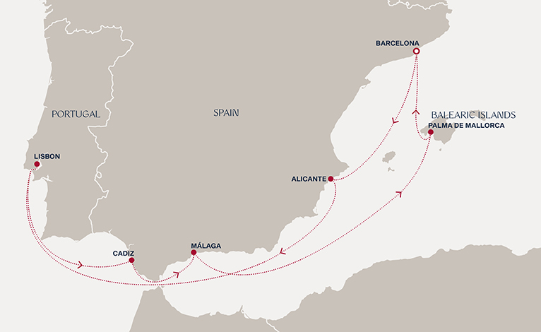 Itinerary map