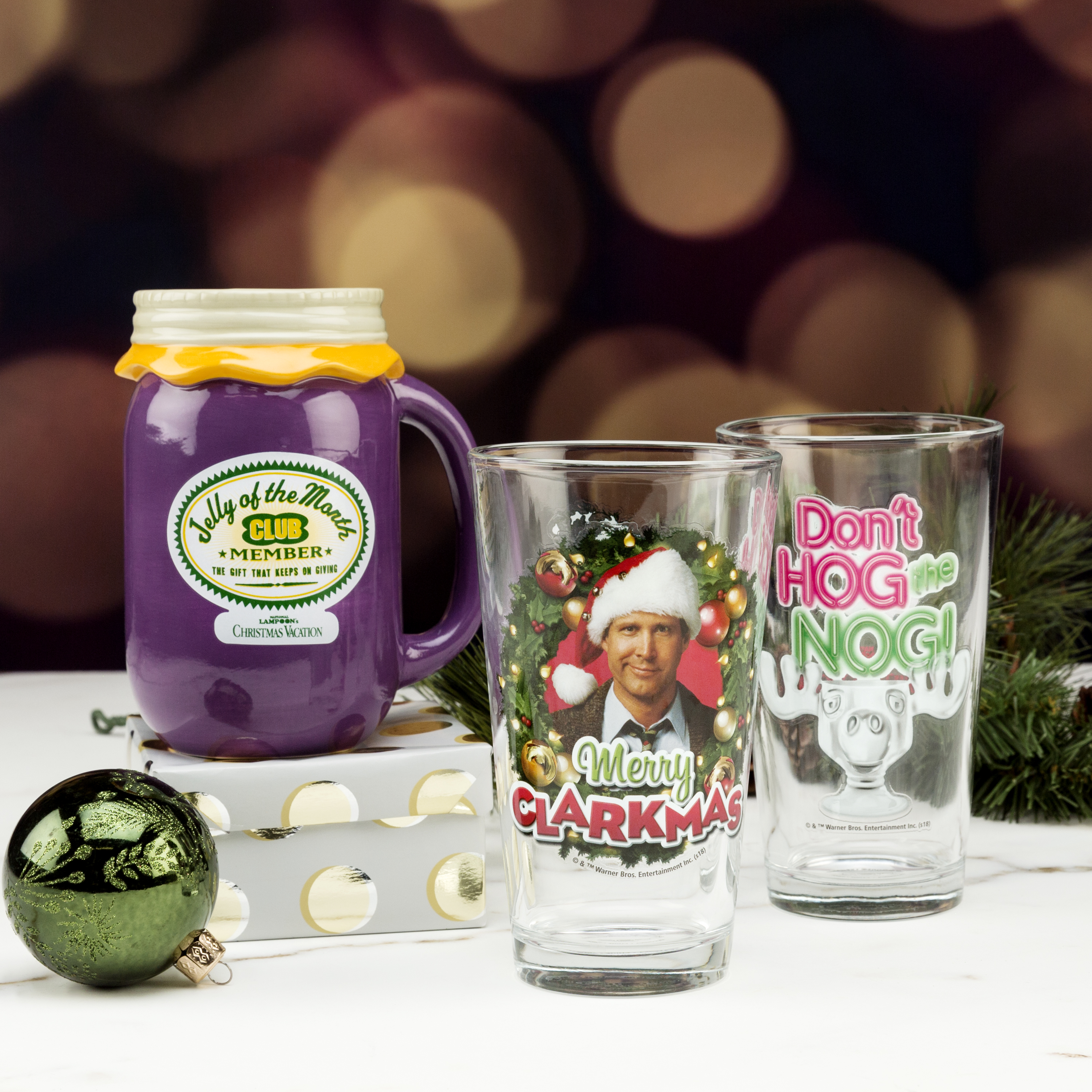 National Lampoon’s Christmas Vacation 16 ounce Pint Glasses, Clark Griswold, 2-piece set slideshow image 2 National Lampoon’s Christmas Vacation 16 ounce Pint Glasses, Clark Griswold, 2-piece set slideshow image 2
