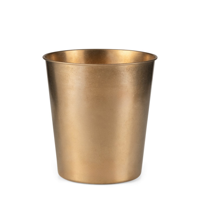 Cubitera de acero inoxidable acabado oro vintage