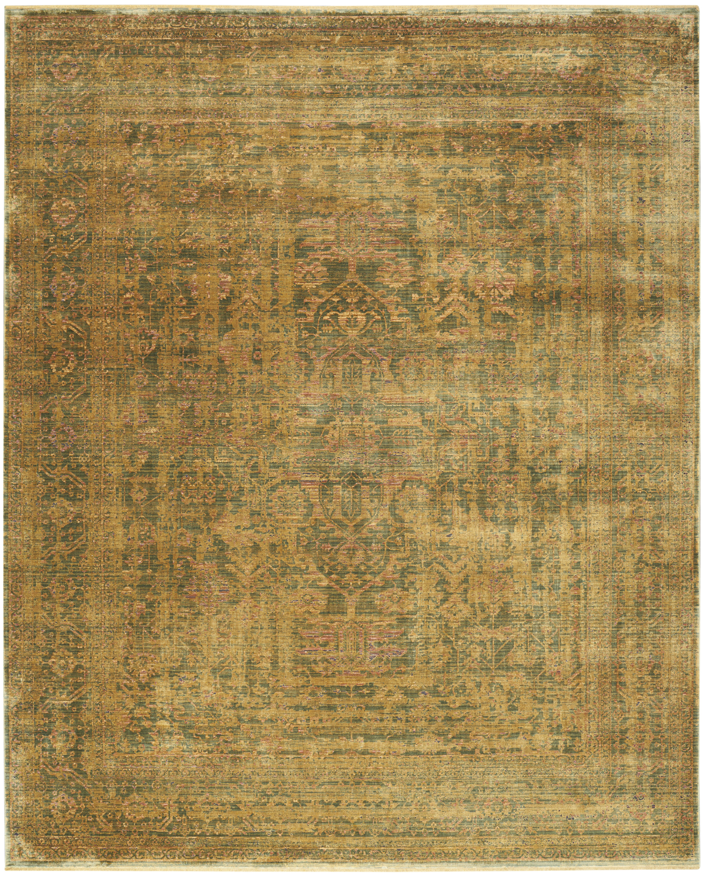 Nourison Luxurious 8'6" x 11'6" Olive Vintage Indoor Rug