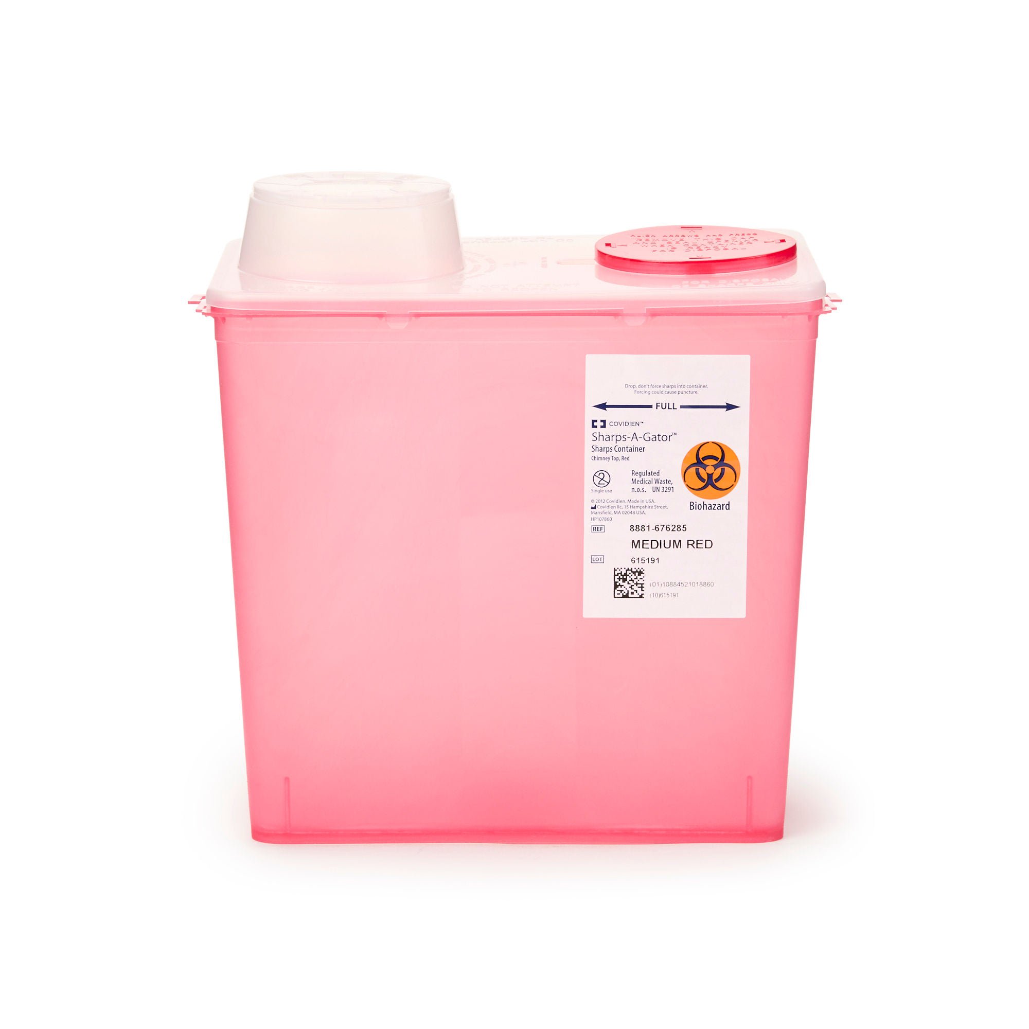 Monoject™ Multi-purpose Sharps Container, 2 Gallon, 10.5 x 10.9 x 6.75 Inch