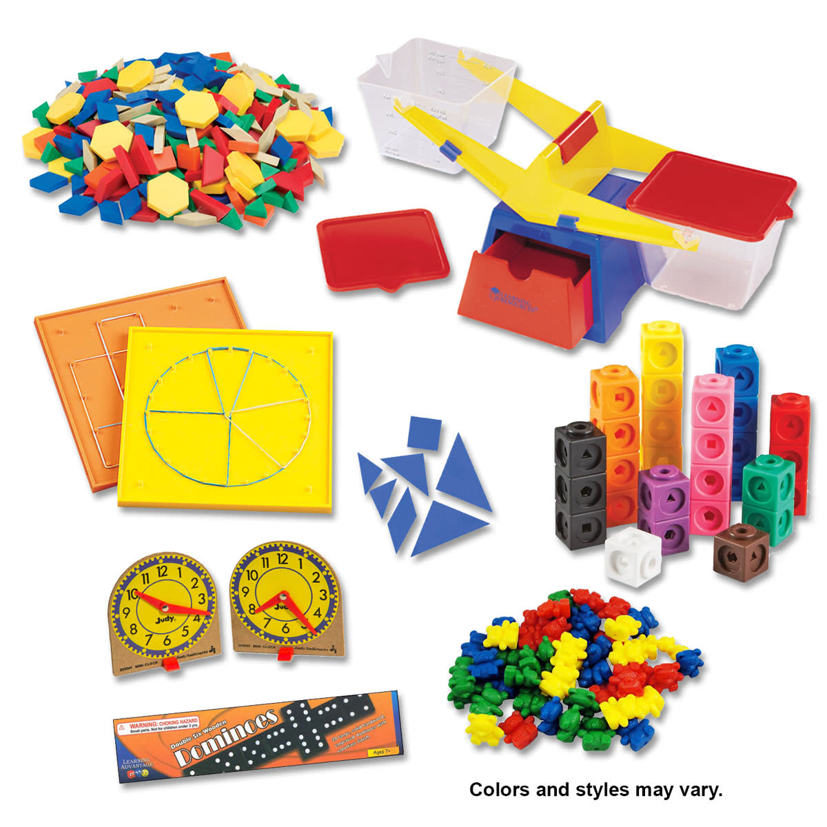 Saxon Math Manipulative Kit K (Plastic Pattern Block Upgrade, NO Optional Items)