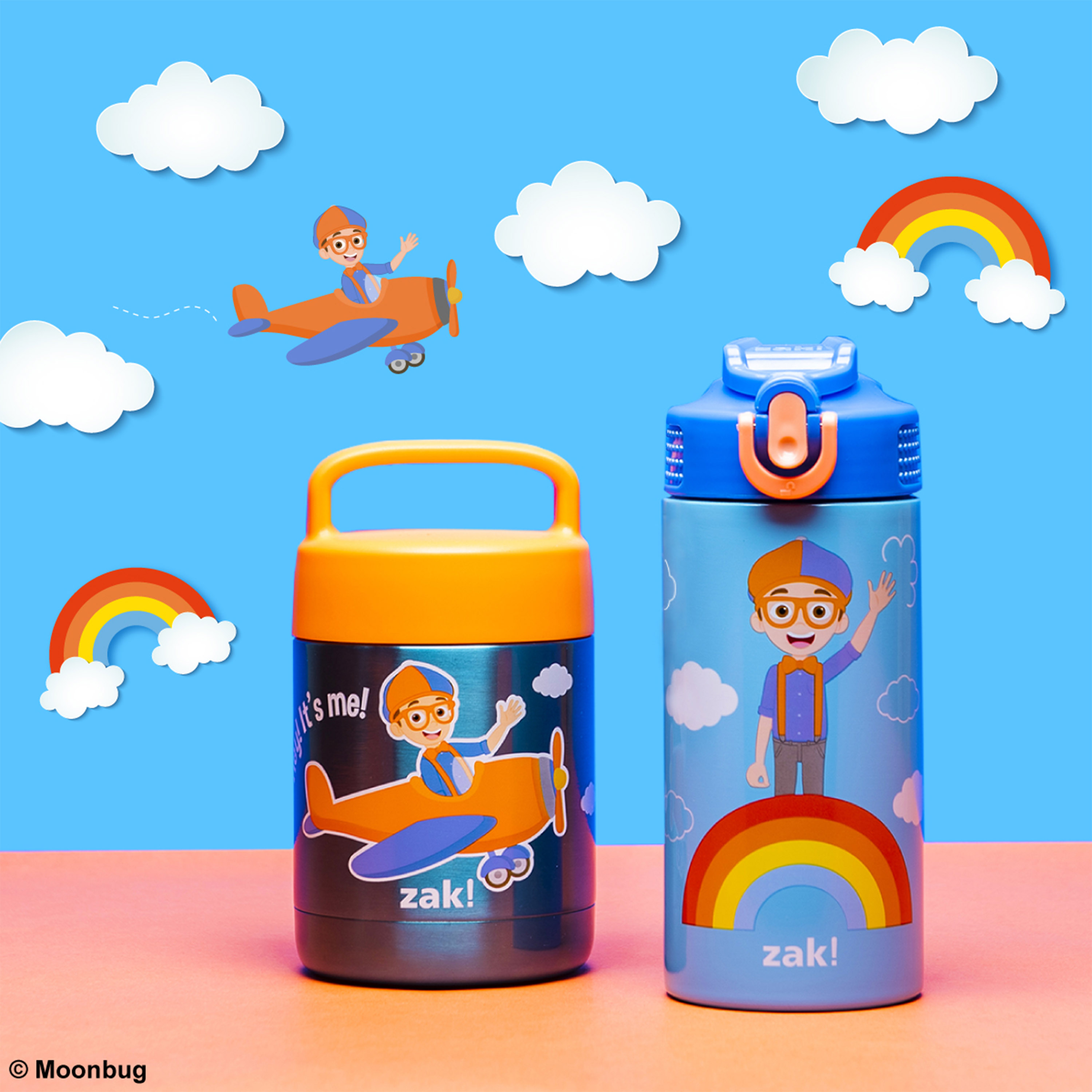 Blippi Reusable Vacuum Insulated Stainless Steel Food Container, Blippi and his Airplane slideshow image 11