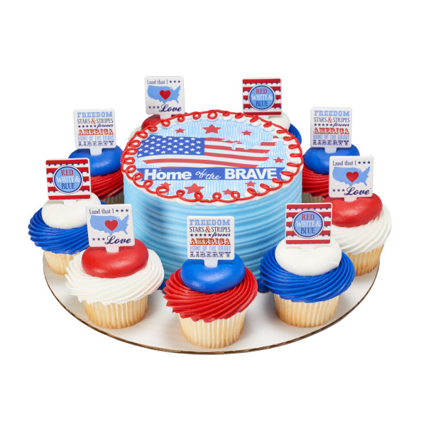 Patriotic Round PhotoCake® Edible Image®