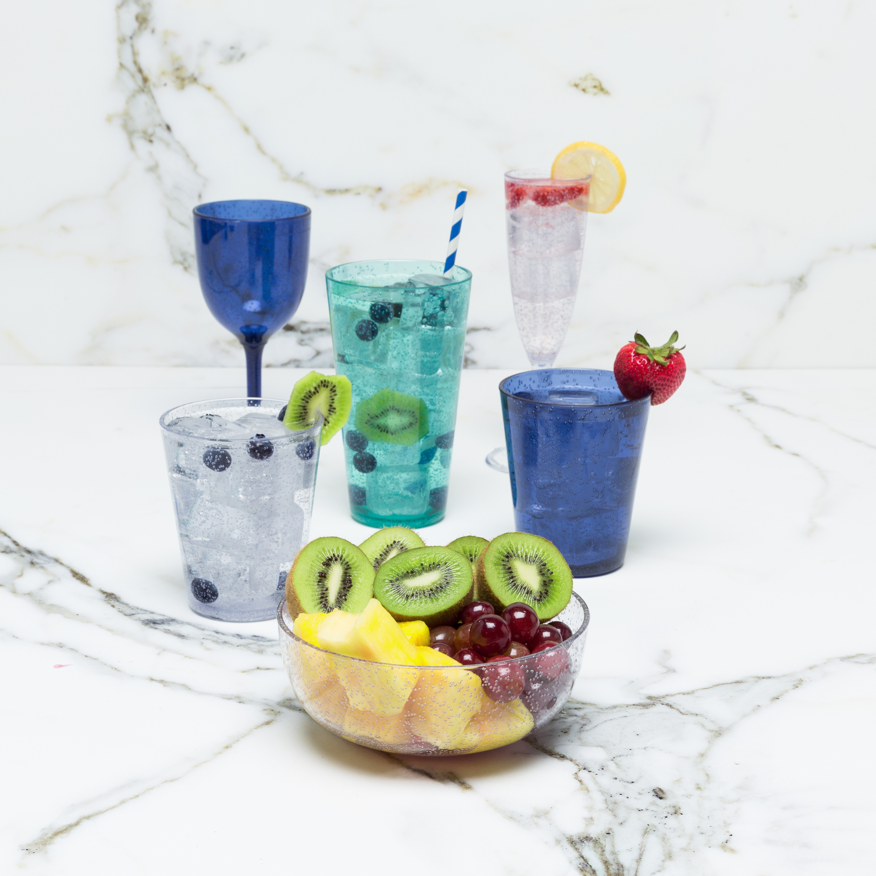 Spritz 23 ounce Highball Glass, Mint, 6-piece set