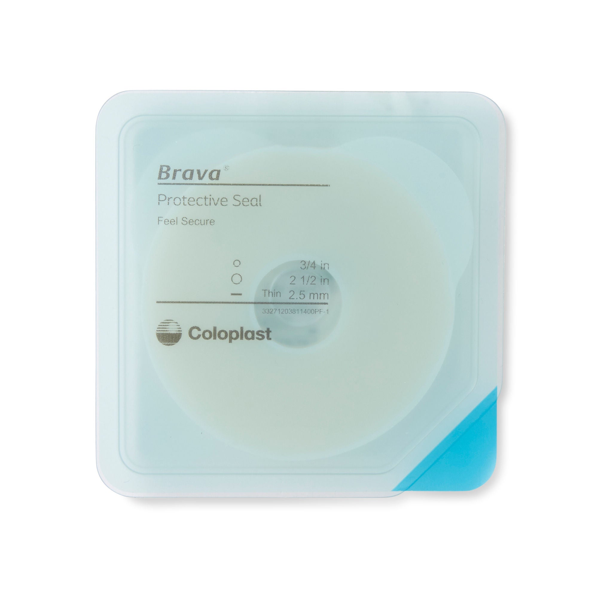 Coloplast SEAL, F/OSTOMY POUCH BRAVA THIN 3/4"X2 1/2" (10/BX)